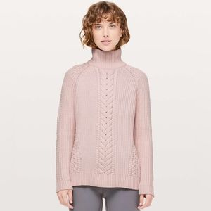 Lululemon Bring the Cozy Turtleneck in Misty Pink